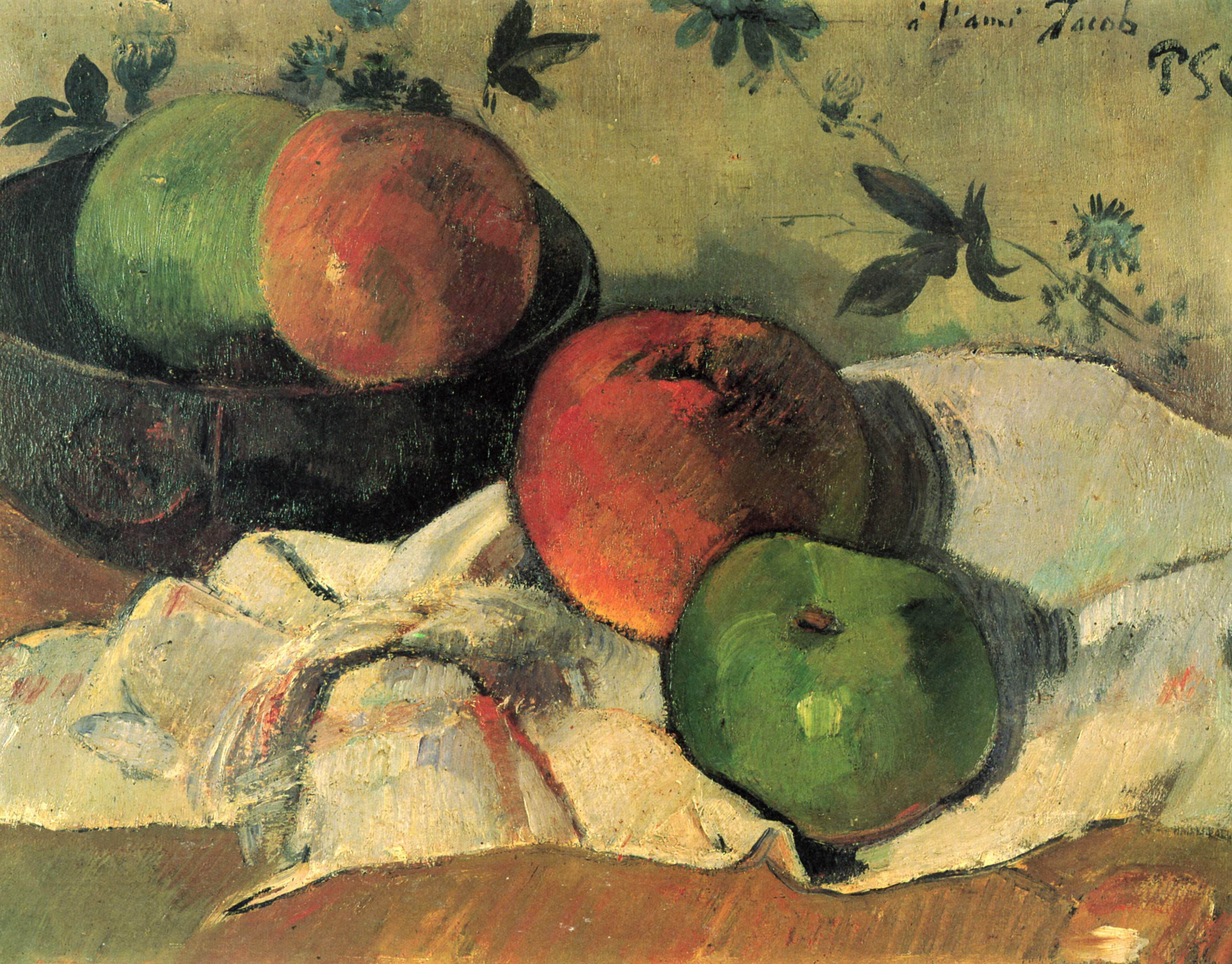 Reproduction du tableau « Nature morte à l'ami Jacob - Paul Gauguin » par Alpha Reproduction en peinture à l’huile