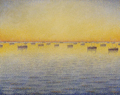 Reproduction du tableau « Soleil couchant, pêche à la sardine, Concarneau - Paul Signac » par Alpha Reproduction en peinture à l’huile