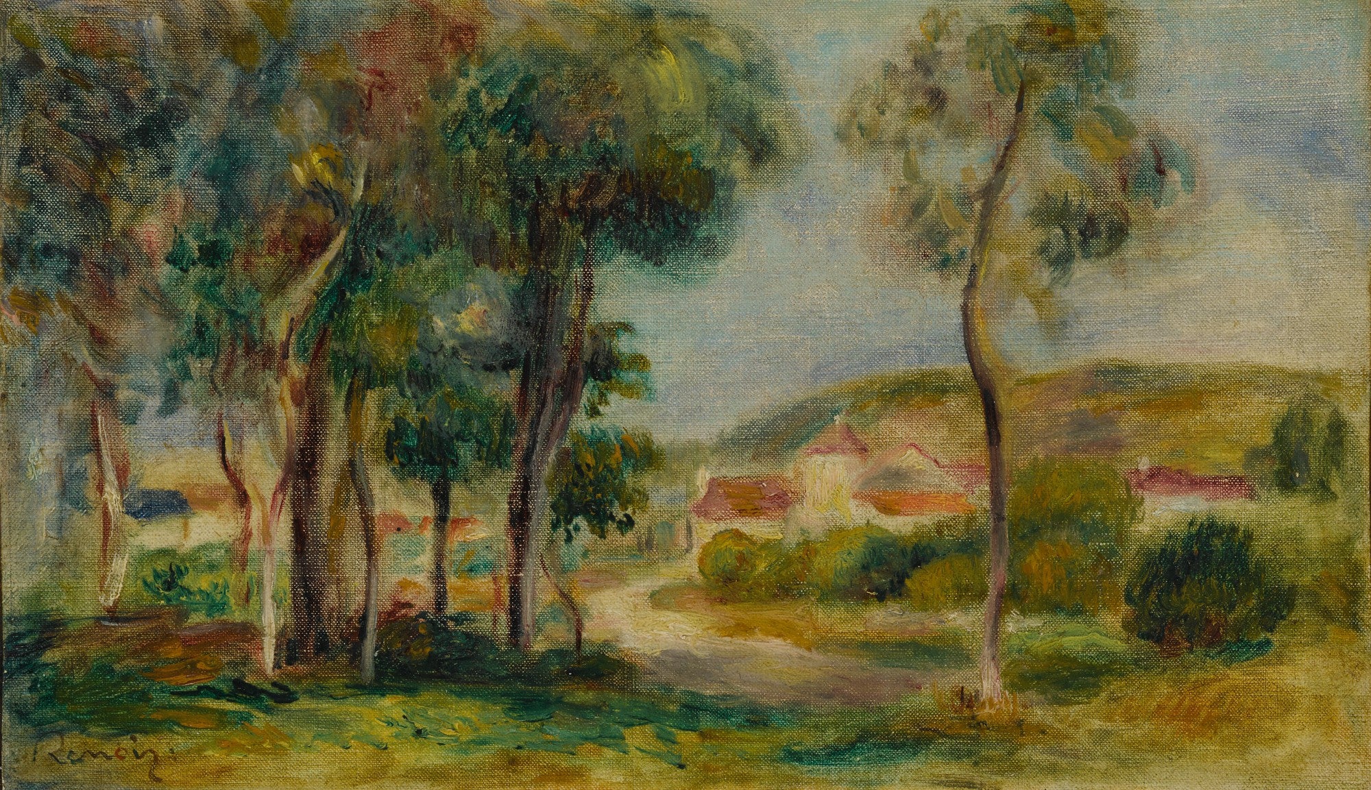 Reproduction du tableau « Paysage à Essoyes - Pierre-Auguste Renoir » par Alpha Reproduction en peinture à l’huile
