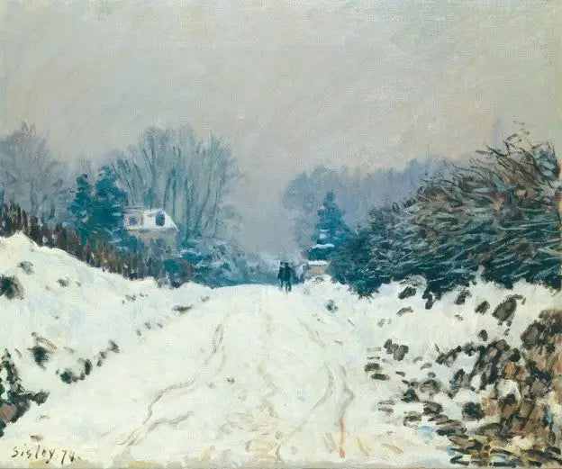 Paysage d'hiver à Louveciennes - Alfred Sisley
