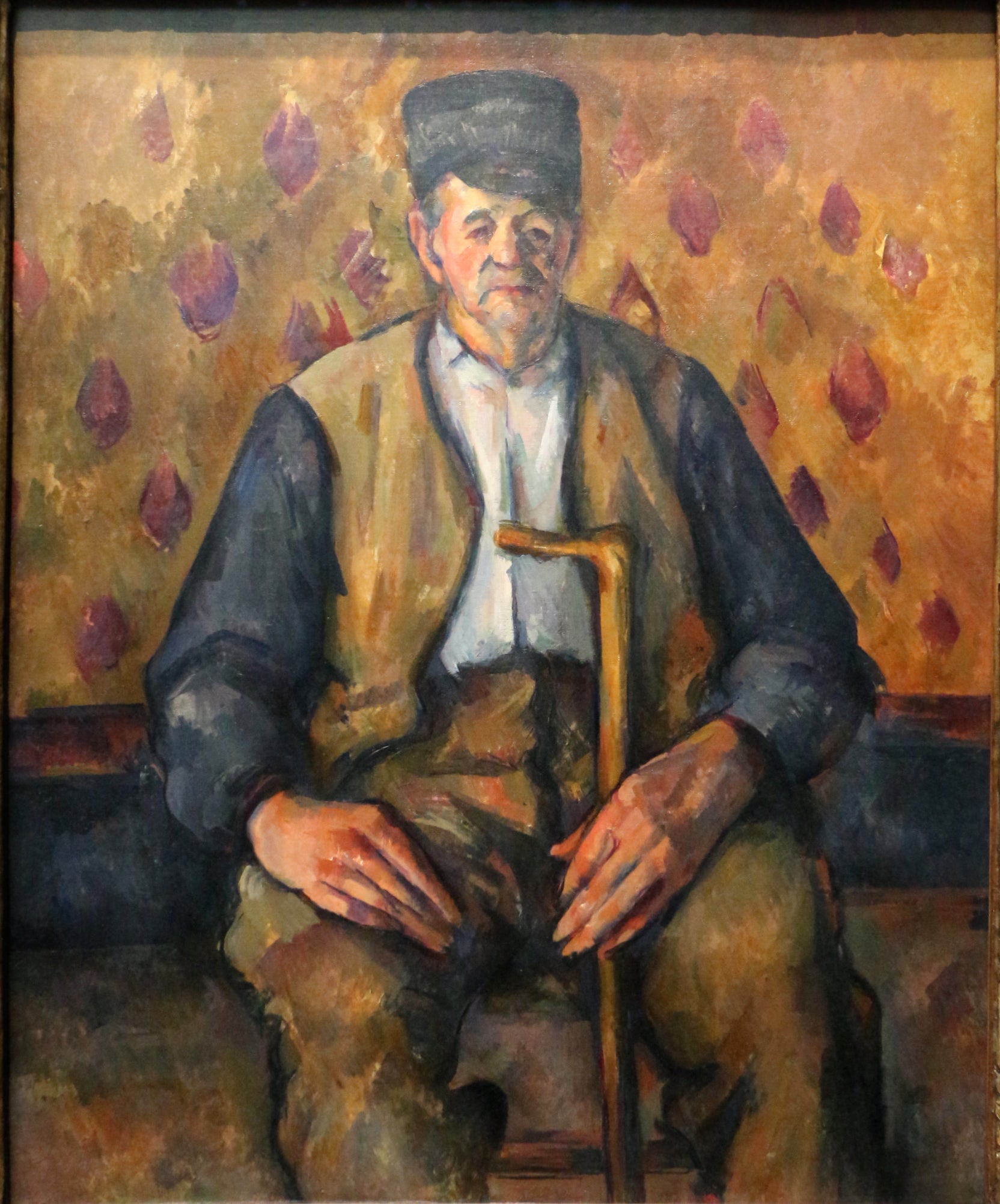 Reproduction du tableau « Paysan assis - Paul Cézanne » par Alpha Reproduction en peinture à l’huile