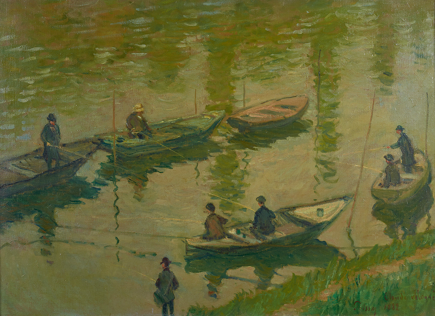 🎣 Pêcheurs dans la Seine à Poissy – Claude Monet (1882)