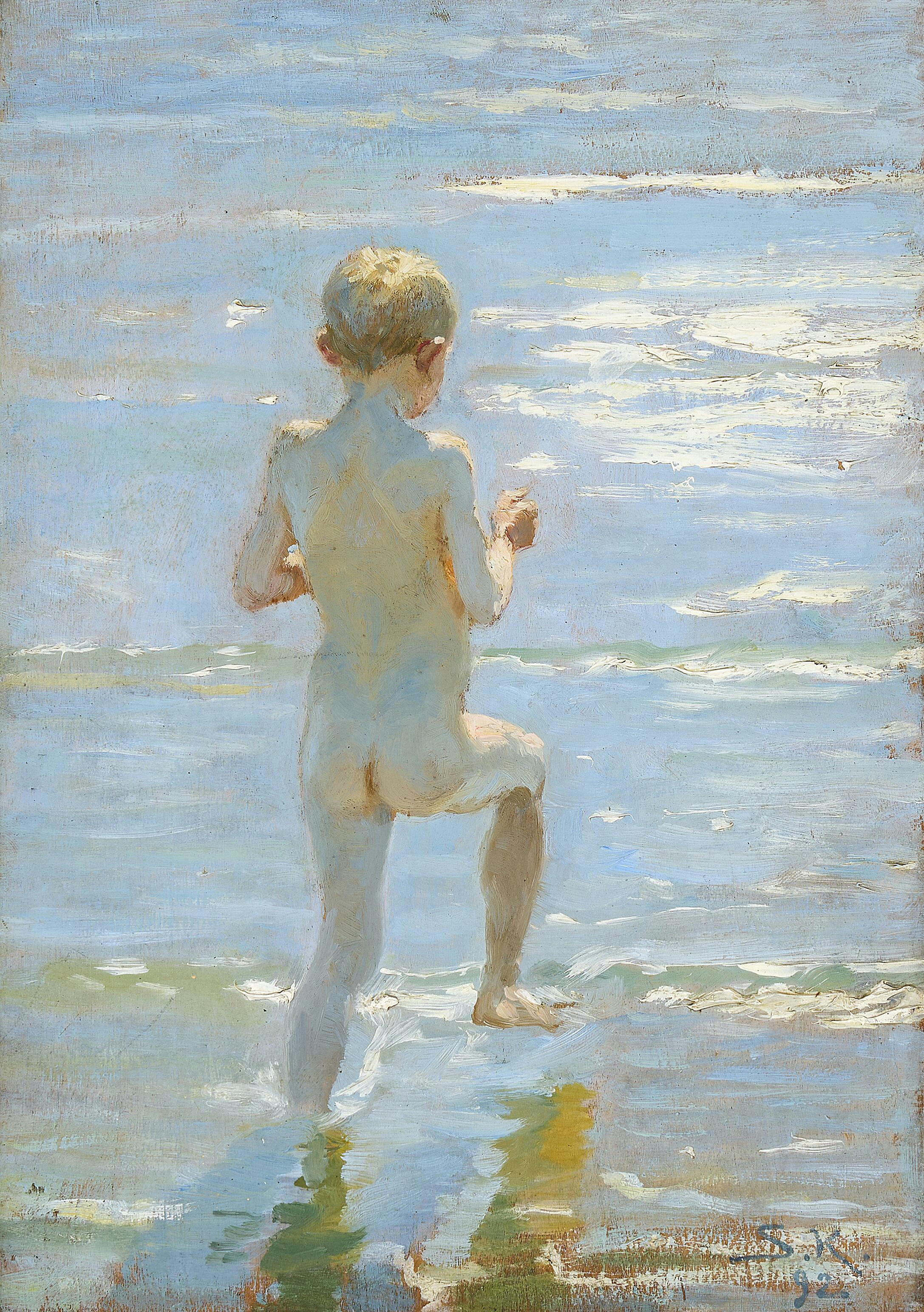 Garçon en train de se baigner. - Peder Severin Krøyer