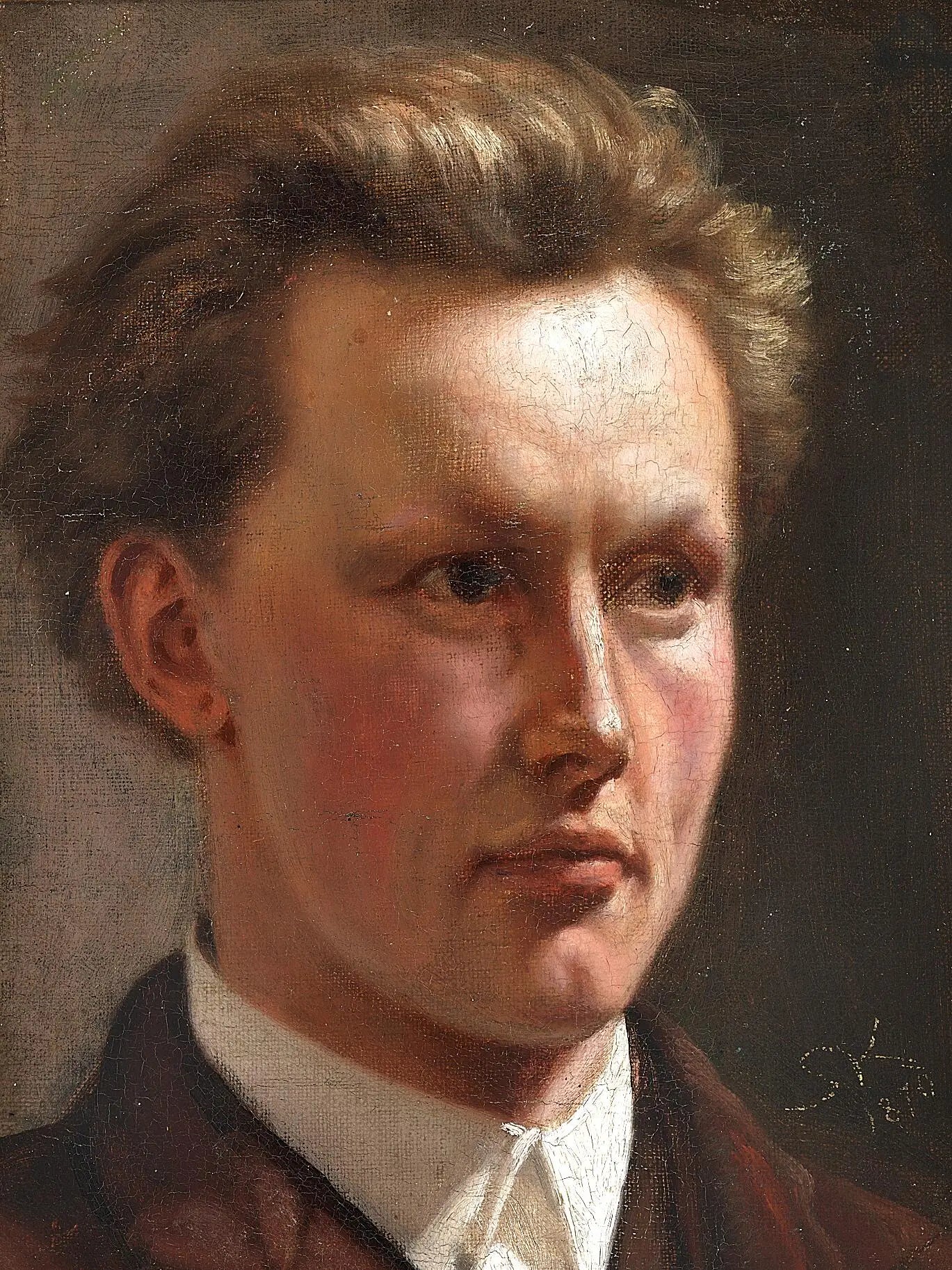 Portrait d’un jeune homme. - Peder Severin Krøyer - Alpha Reproduction