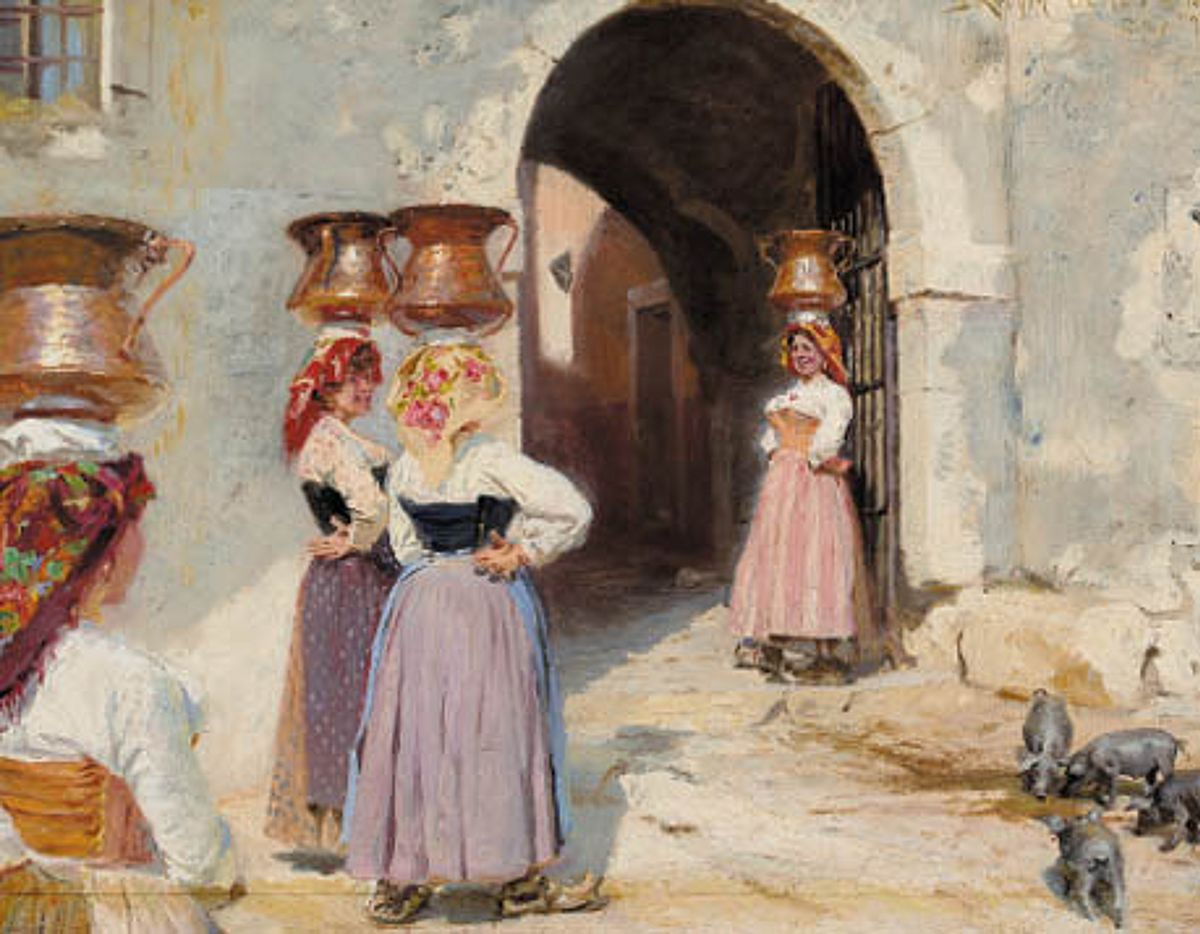 Aux portes de Civita d'Antino. - Peder Severin Krøyer