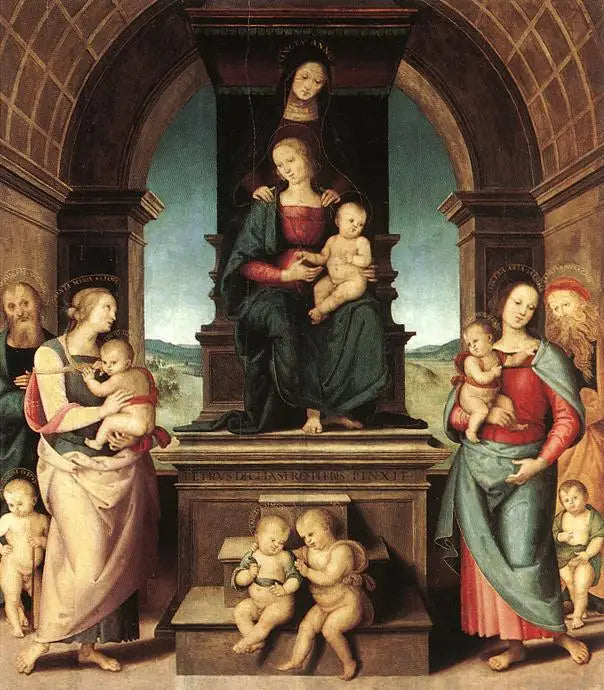 La Famille de la Vierge - Pietro Perugino