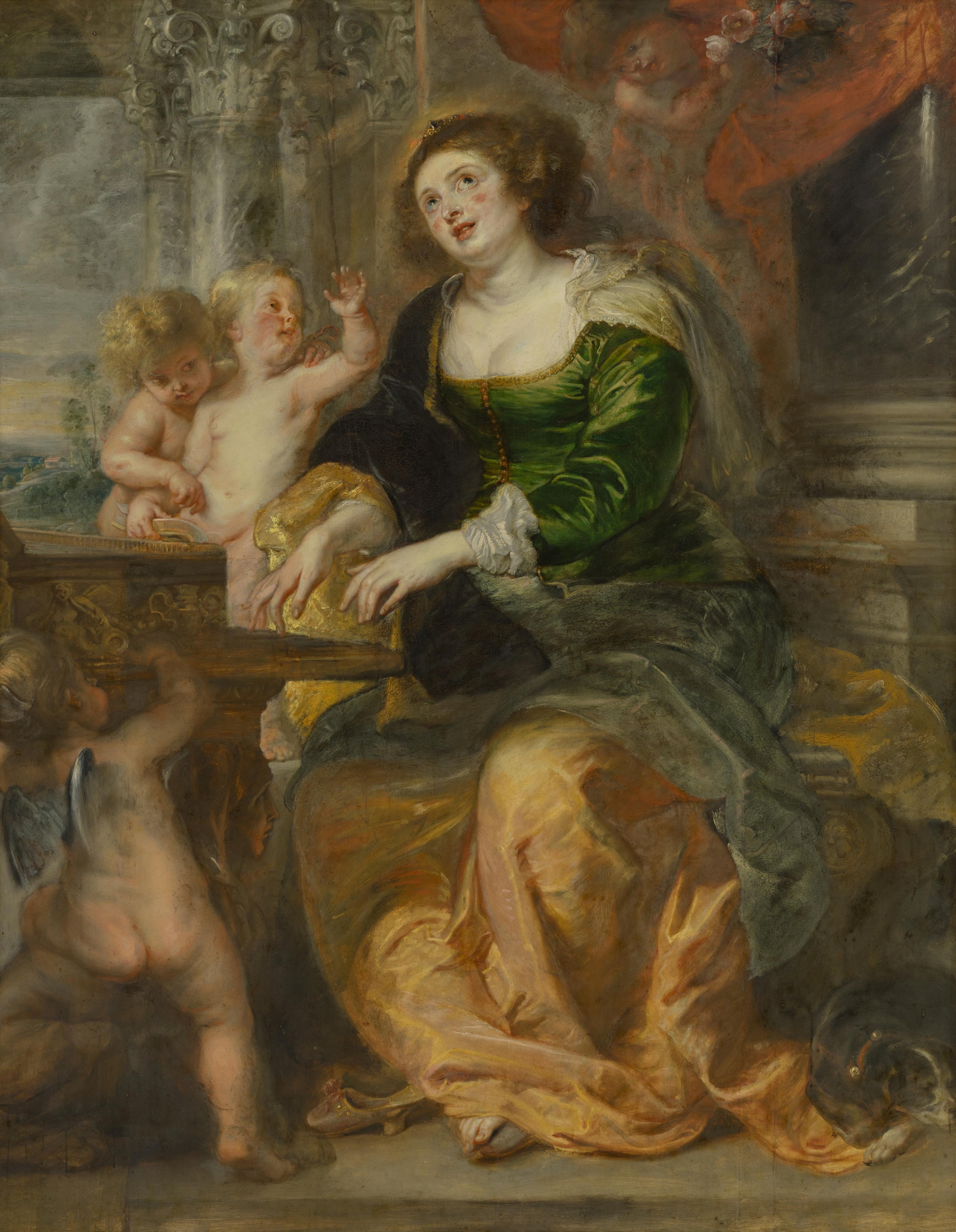 Sainte Cécile jouant du virginal - Peter Paul Rubens