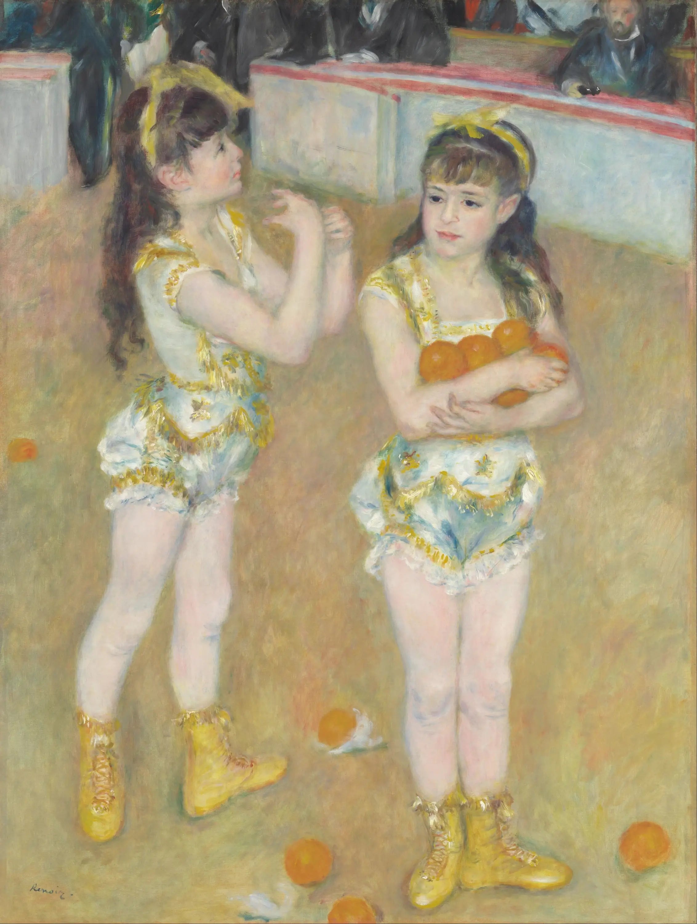 Reproduction du tableau « Acrobates au Cirque Fernando (Francisca et Angelina Wartenberg) - Pierre-Auguste Renoir » par Alpha Reproduction en peinture à l’huile