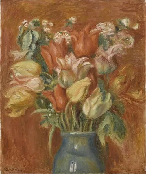 Reproduction du tableau « Bouquet de tulipes - Pierre-Auguste Renoir » par Alpha Reproduction en peinture à l’huile