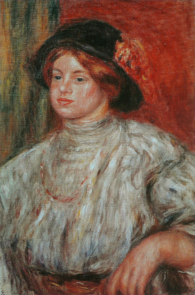 Jeune femme au chapeau - Pierre-Auguste Renoir
