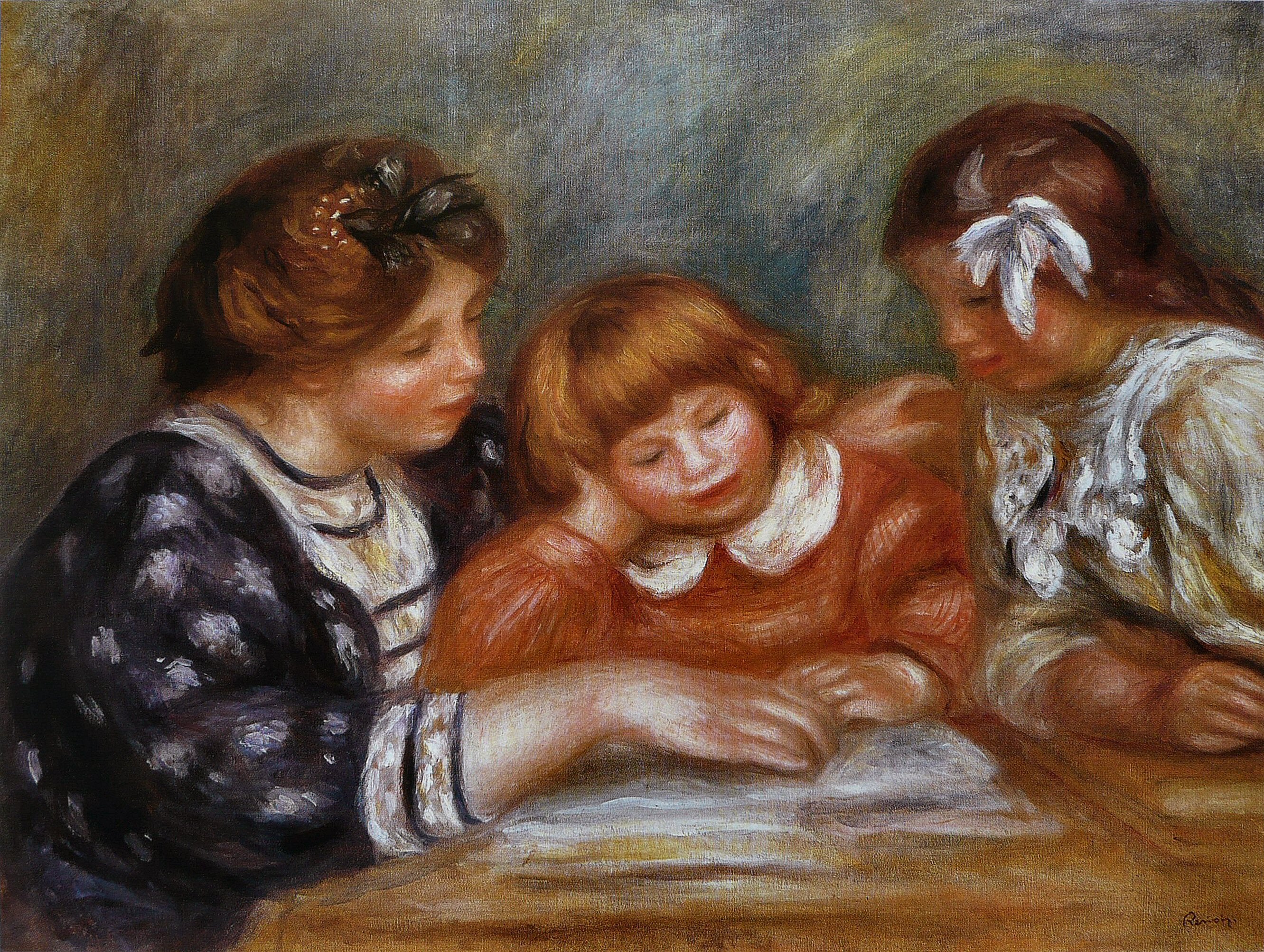 Reproduction du tableau « La Leçon - Pierre-Auguste Renoir » par Alpha Reproduction en peinture à l’huile