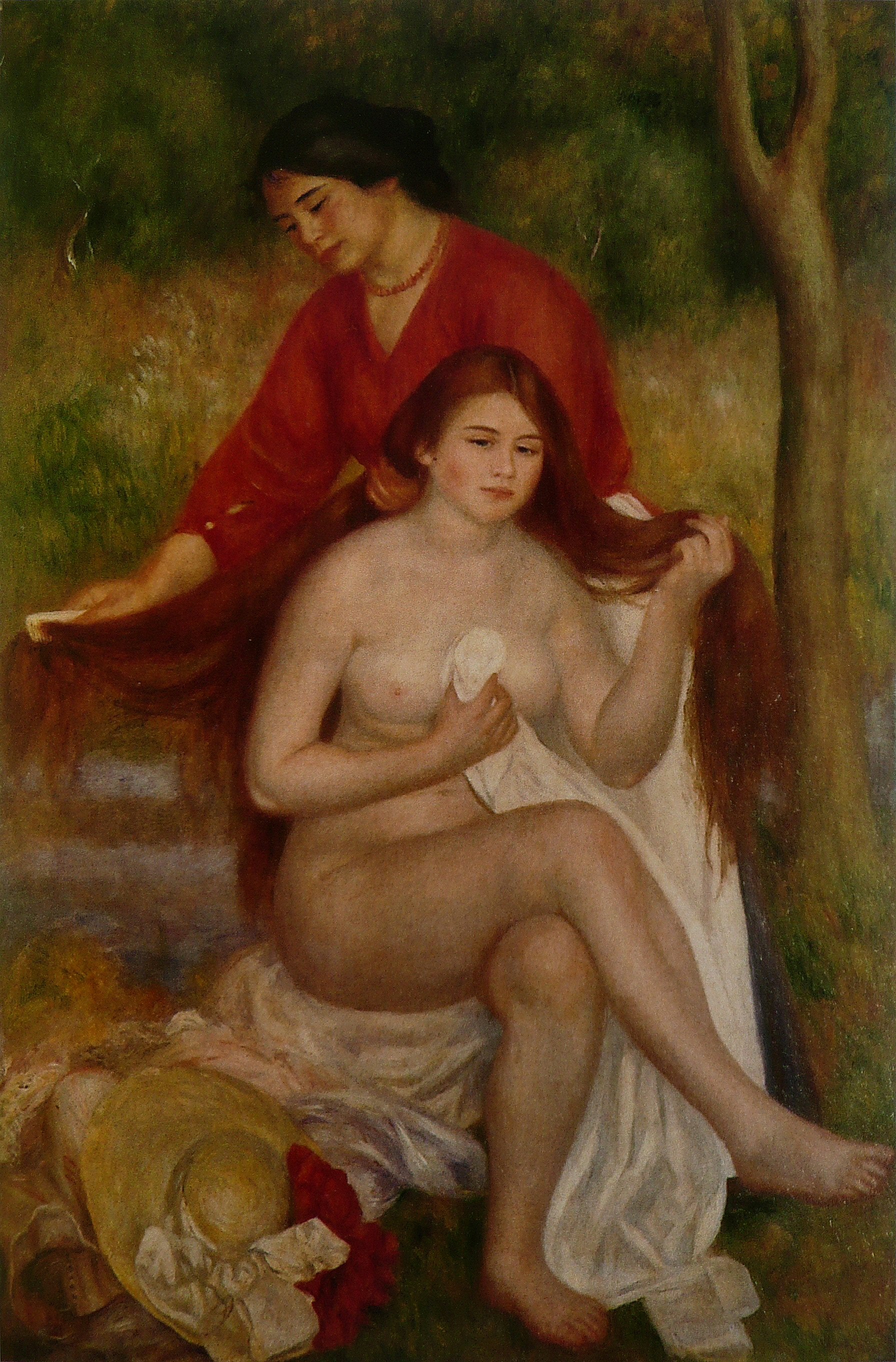 Reproduction du tableau « La Toilette de la baigneuse - Pierre-Auguste Renoir » par Alpha Reproduction en peinture à l’huile