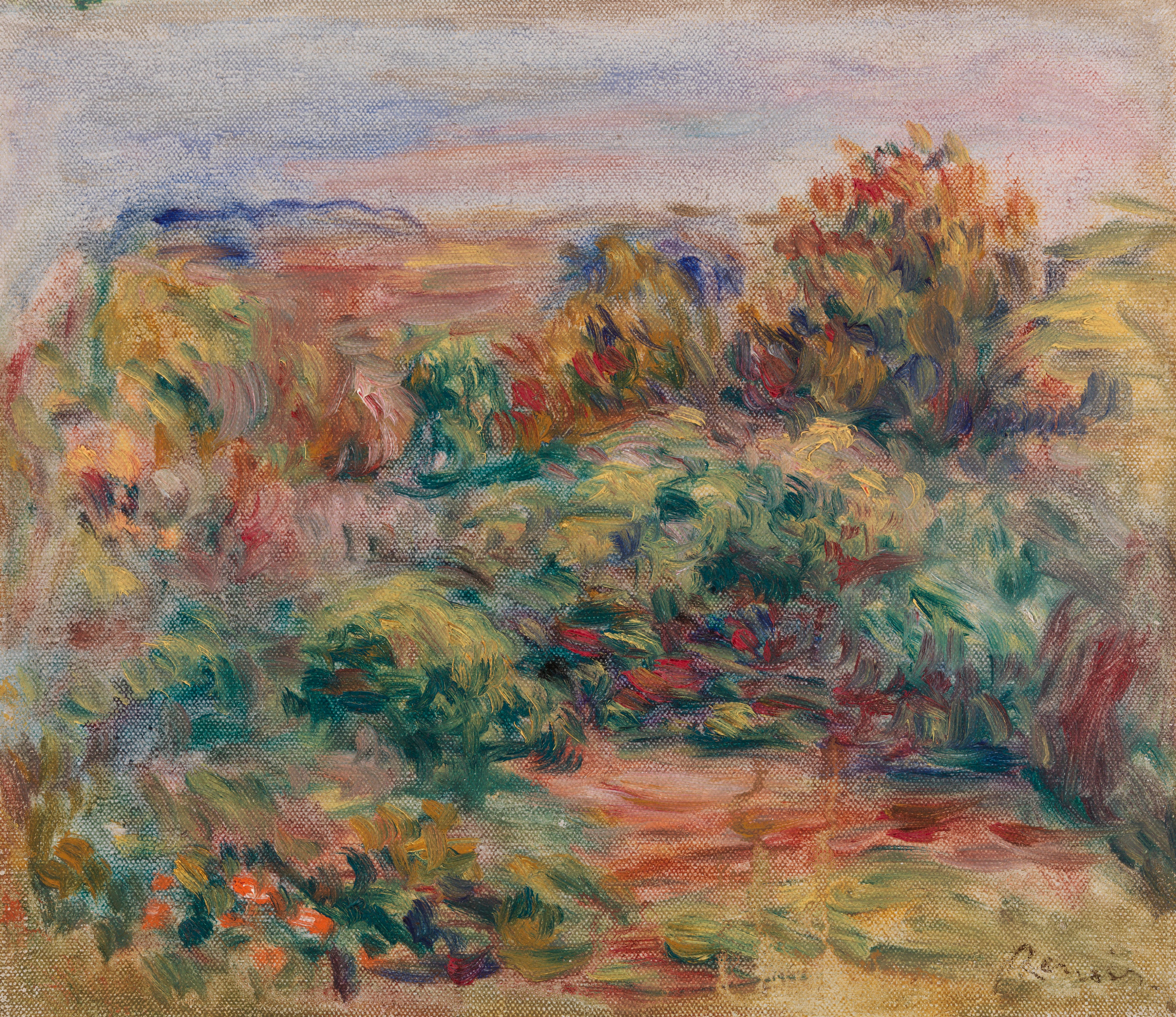 Reproduction du tableau « Paysage - Pierre-Auguste Renoir » par Alpha Reproduction en peinture à l’huile