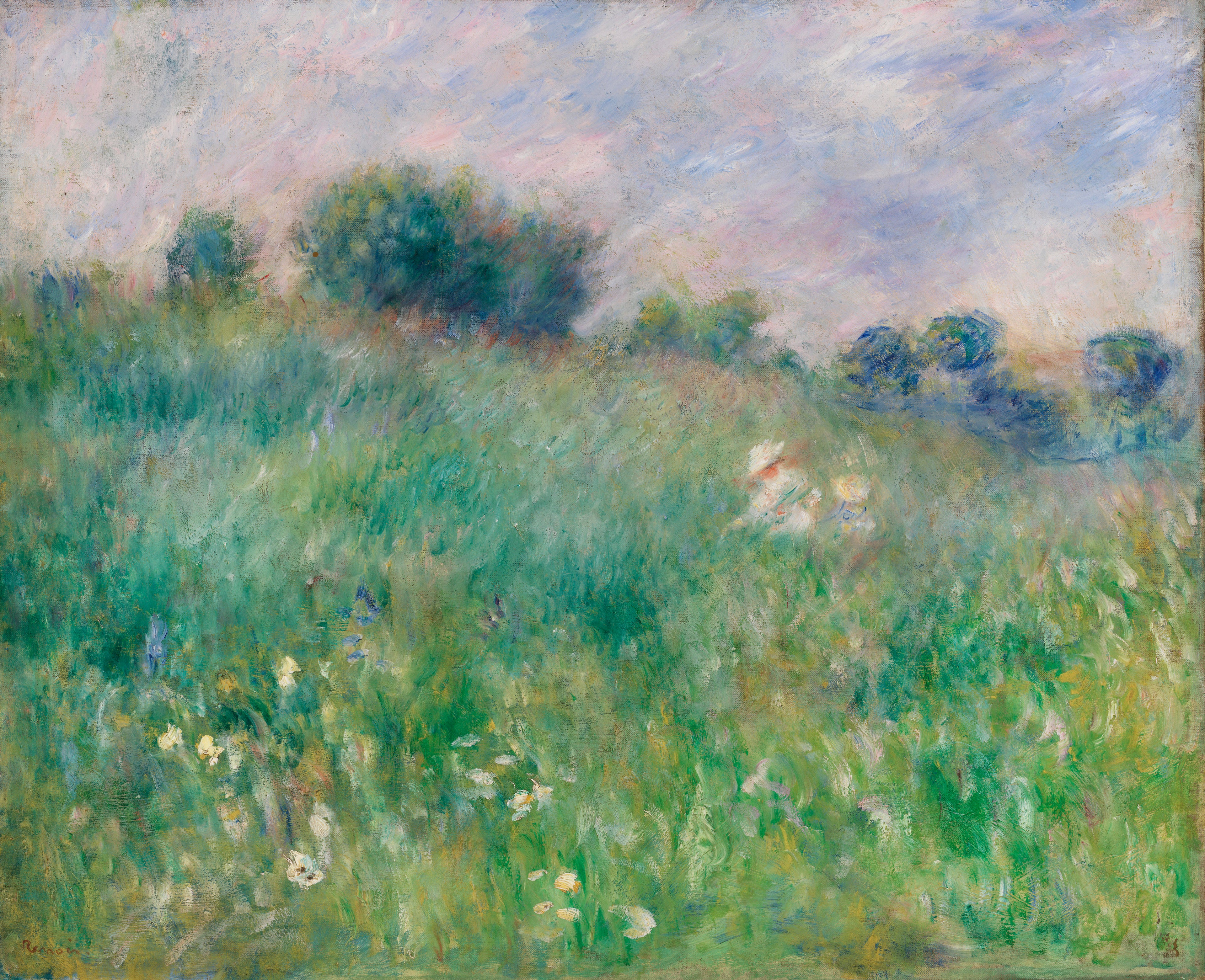 Reproduction du tableau « La Prairie - Pierre-Auguste Renoir » par Alpha Reproduction en peinture à l’huile