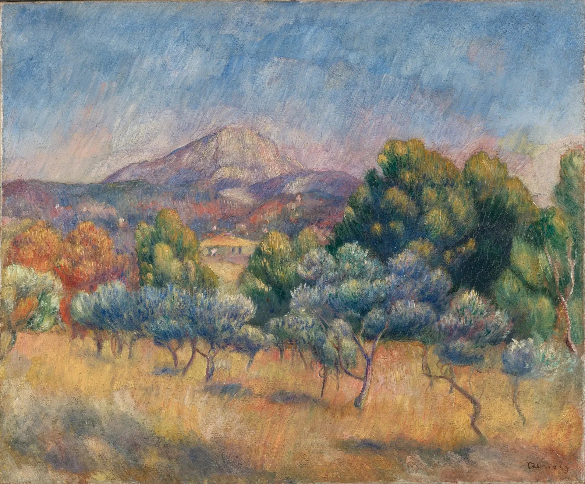 Reproduction du tableau « Mont Sainte-Victoire - Pierre-Auguste Renoir » par Alpha Reproduction en peinture à l’huile