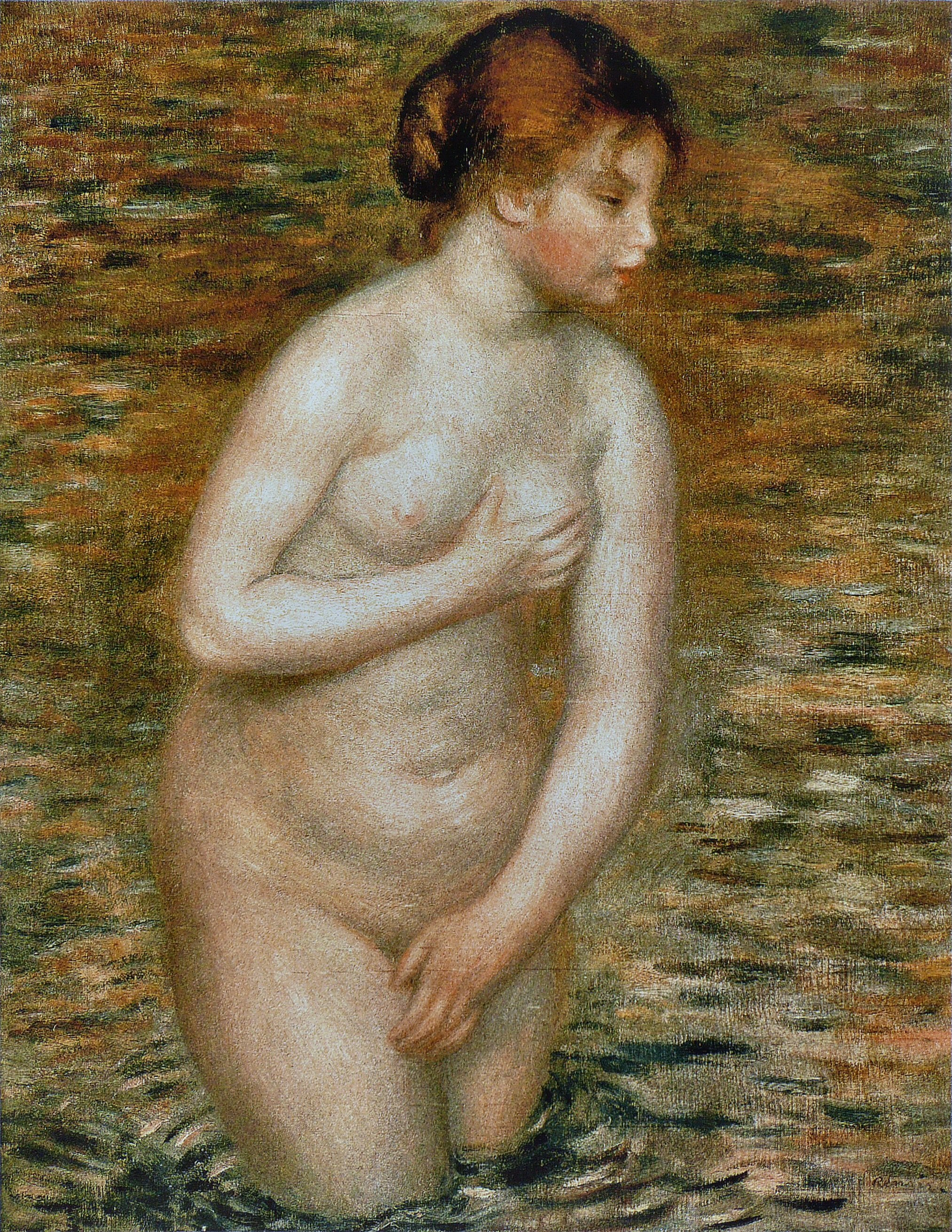 Reproduction du tableau « Nu dans l'eau - Pierre-Auguste Renoir » par Alpha Reproduction en peinture à l’huile