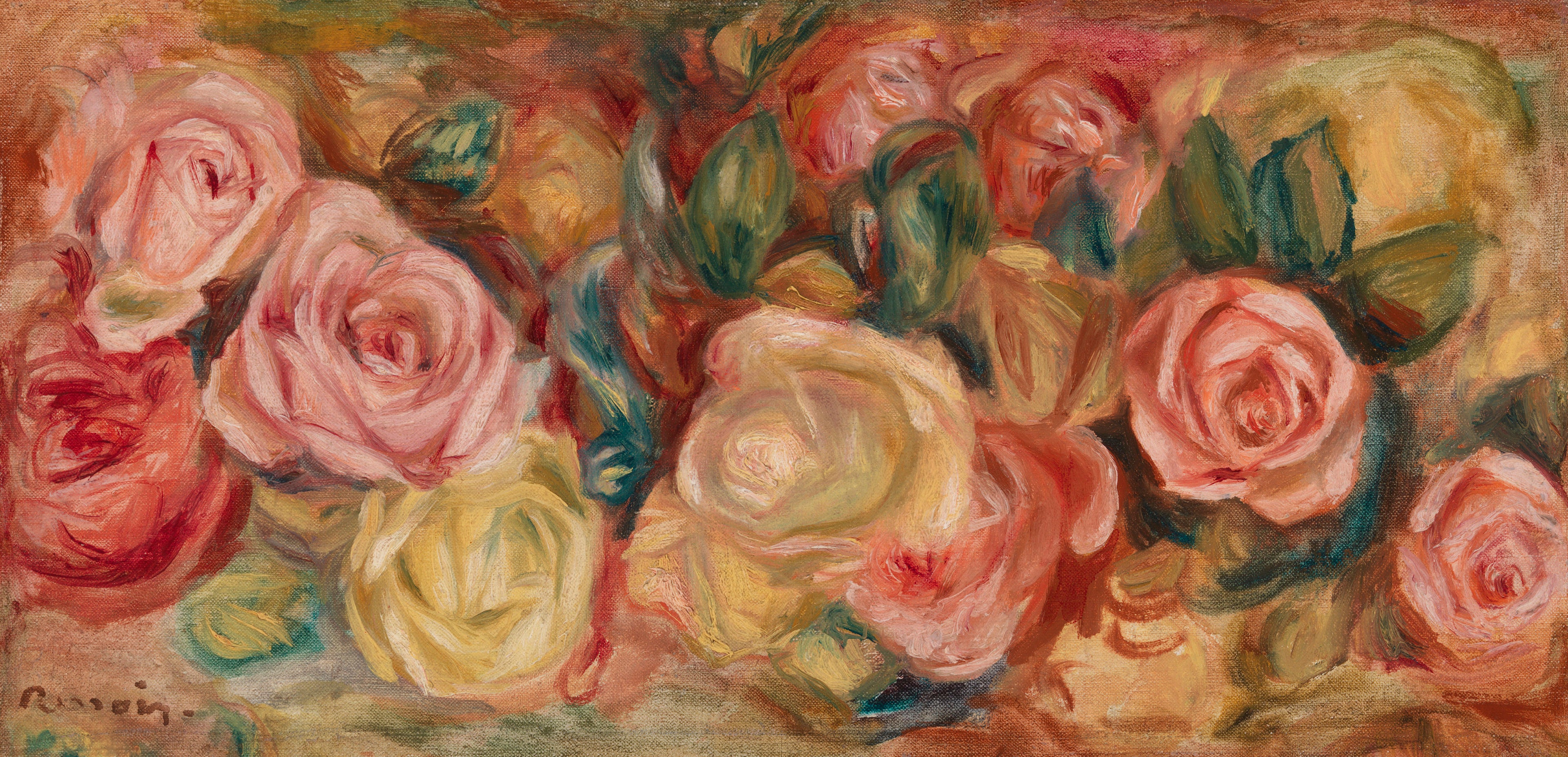 Reproduction du tableau « Roses (Roses) - Pierre-Auguste Renoir » par Alpha Reproduction en peinture à l’huile