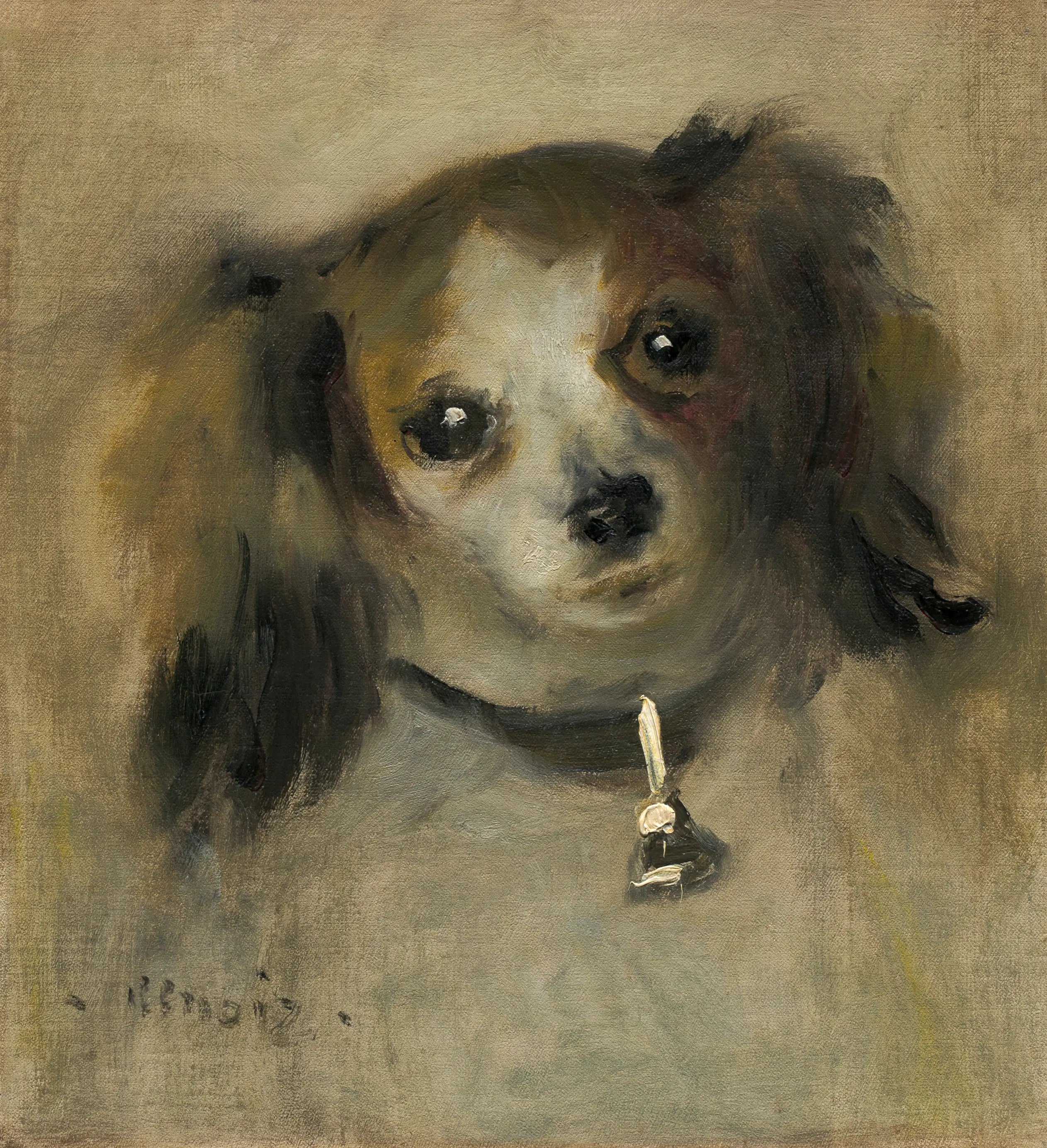 Reproduction du tableau « Tête de chien - Pierre-Auguste Renoir » par Alpha Reproduction en peinture à l’huile