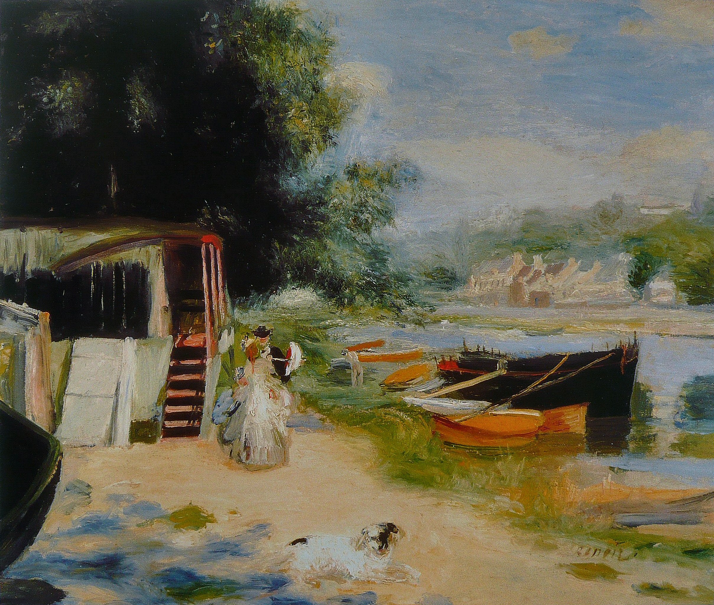 Reproduction du tableau « Vue de Bougival - Pierre-Auguste Renoir » par Alpha Reproduction en peinture à l’huile