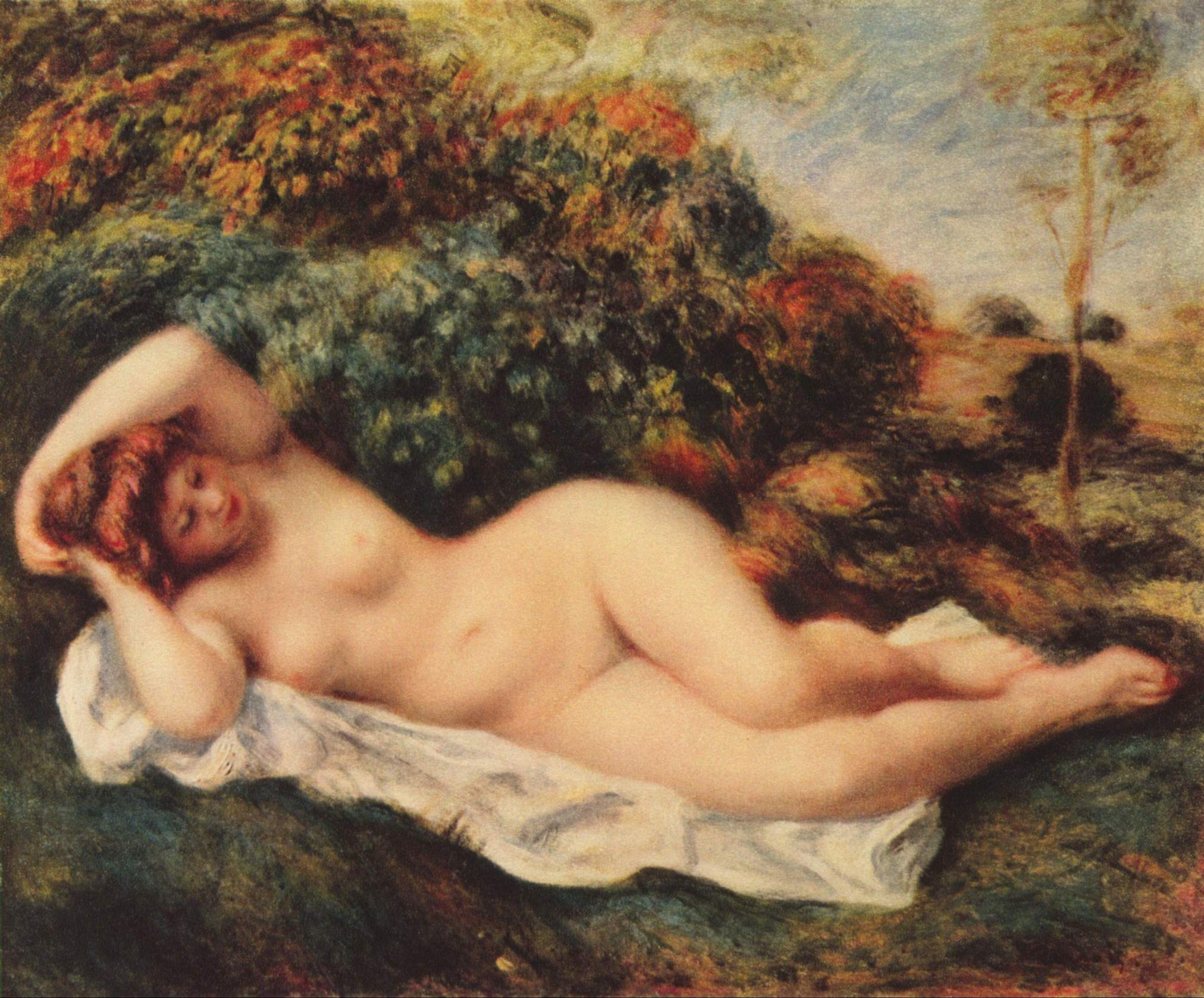 Reproduction du tableau « Baigneuse couchée - Pierre-Auguste Renoir » par Alpha Reproduction en peinture à l’huile