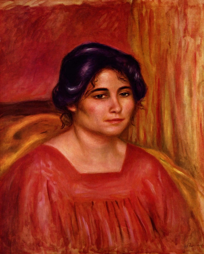 Gabrielle en robe rouge - Pierre-Auguste Renoir