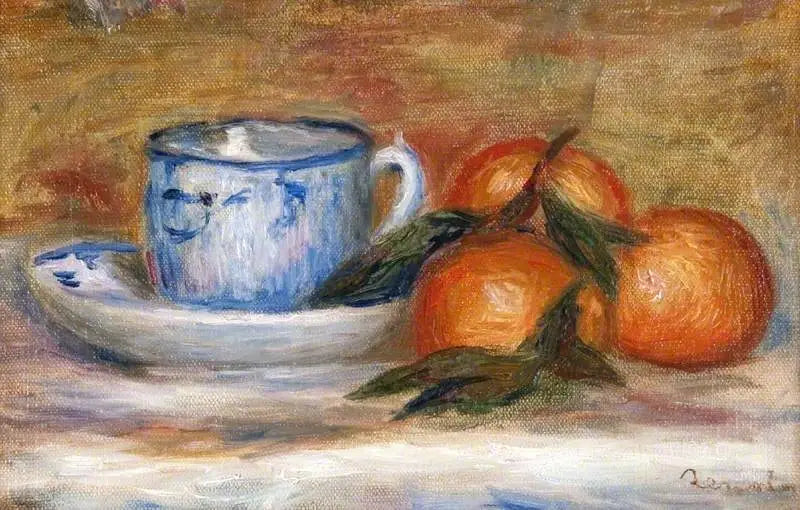 Tasse et mandarines - Pierre-Auguste Renoir