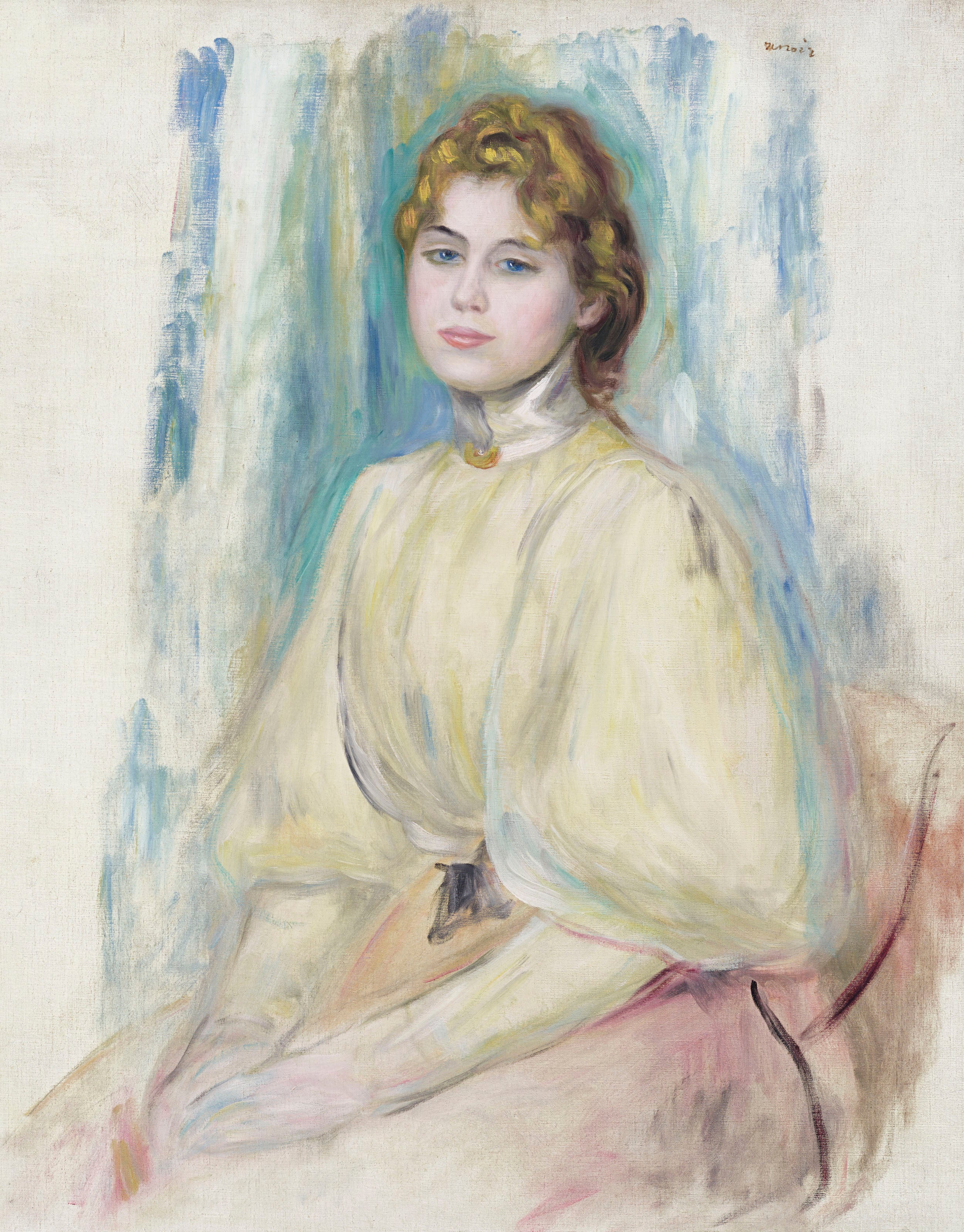 Reproduction du tableau « Portrait de Mademoiselle Yvonne Lerolle - Pierre-Auguste Renoir » par Alpha Reproduction en peinture à l’huile