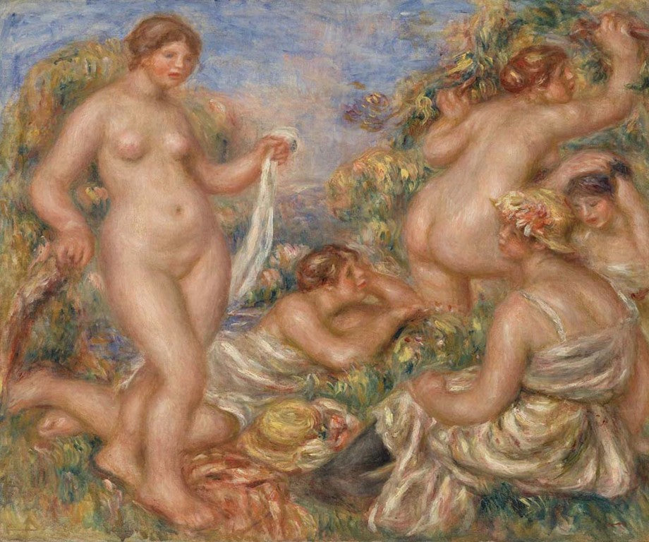 Reproduction du tableau « Les baigneuses - Pierre-Auguste Renoir » par Alpha Reproduction en peinture à l’huile