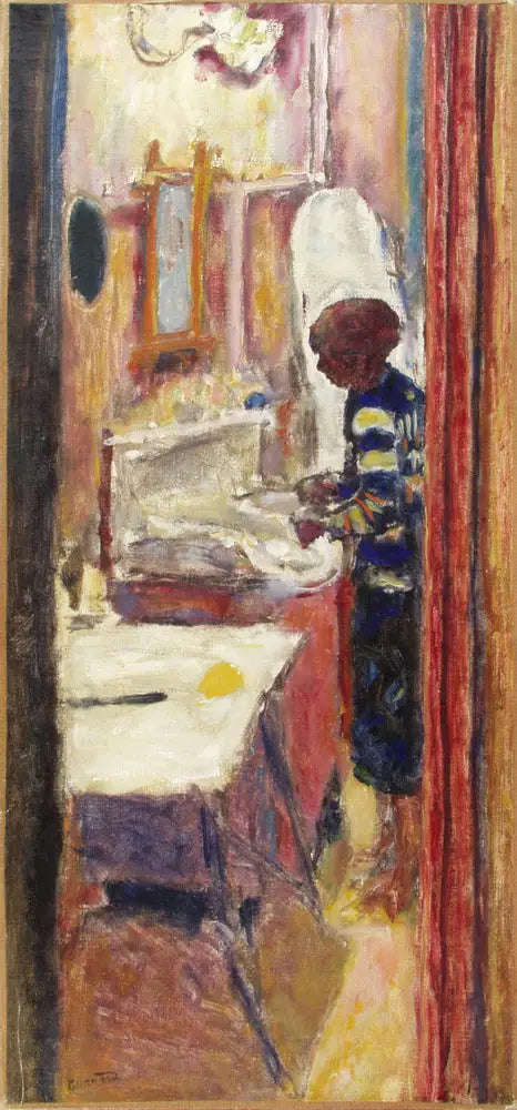 Reproduction du tableau « Femme debout dans un intérieur - Pierre Bonnard » par Alpha Reproduction en peinture à l’huile
