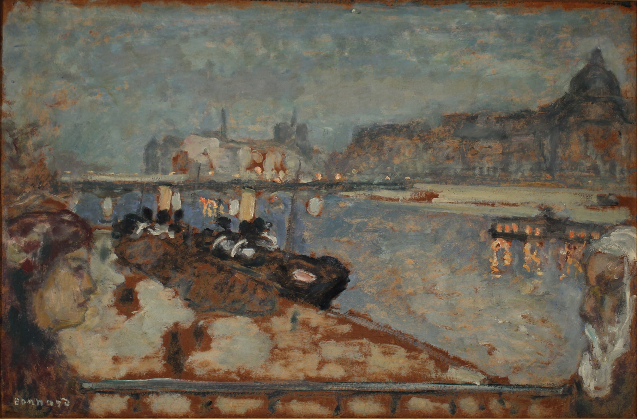 Reproduction du tableau « Les quais de Paris - Pierre Bonnard » par Alpha Reproduction en peinture à l’huile