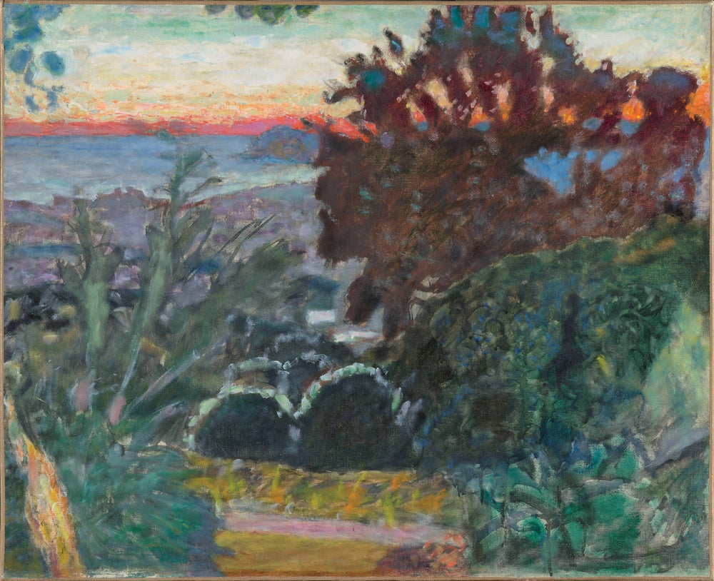 Reproduction du tableau « Paysage au soleil couchant, Le Cannet - Pierre Bonnard » par Alpha Reproduction en peinture à l’huile