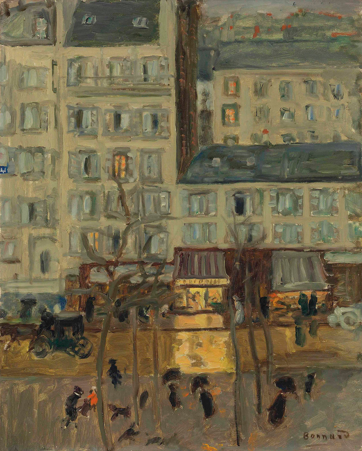 Reproduction du tableau « Paysage parisien - Pierre Bonnard » par Alpha Reproduction en peinture à l’huile