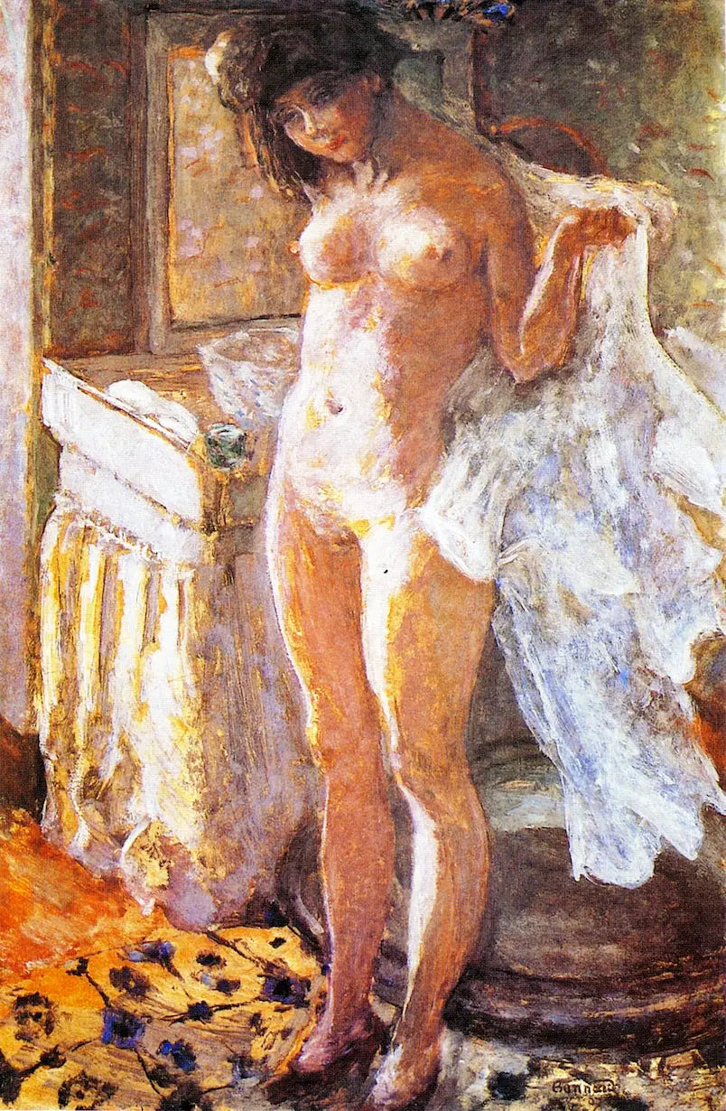 Reproduction du tableau « Dans le cabinet de toilette - Pierre Bonnard » par Alpha Reproduction en peinture à l’huile