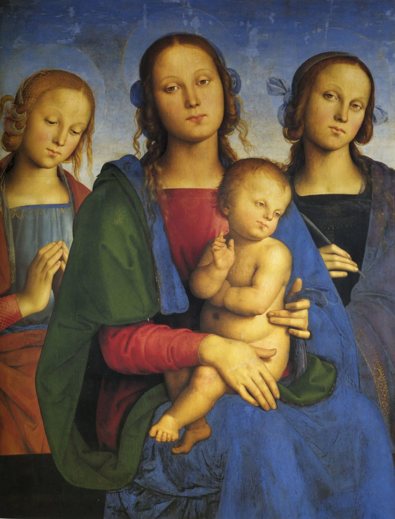 La Vierge à l'Enfant entre sainte Catherine d'Alexandrie et une sainte - Pietro Perugino