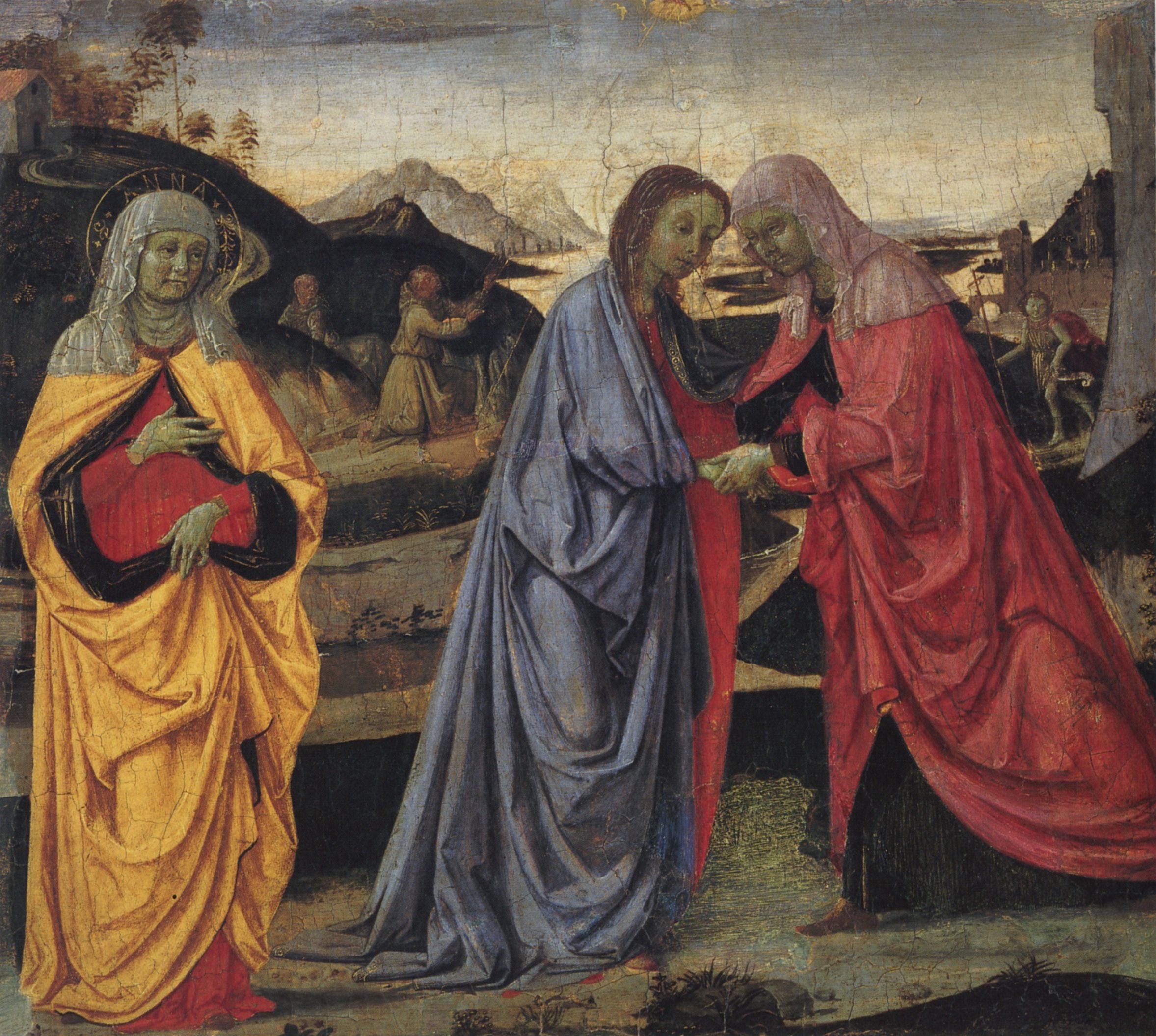 La Visitation de la Vierge avec sainte Anne - Pietro Perugino