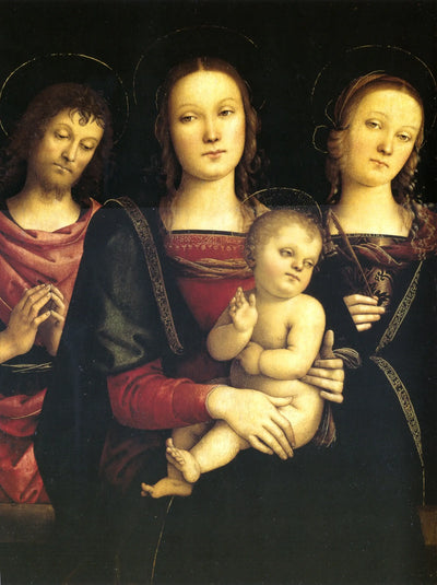 La Vierge à l’Enfant entre les saints Jean-Baptiste et Catherine d’Alexandrie - Pietro Perugino - Alpha Reproduction