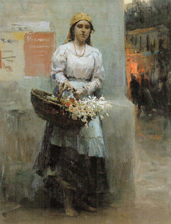 La Marchande de fleurs - Mykola Pymonenko
