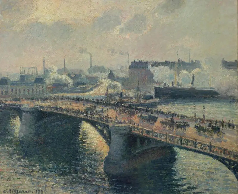 Le Pont Boïeldieu à Rouen - Camille Pissarro