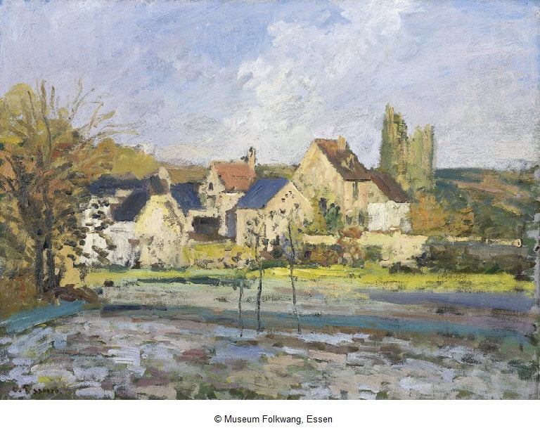 Reproduction du tableau « L'Ermitage à Pontoise, neige - Camille Pissarro » par Alpha Reproduction en peinture à l’huile