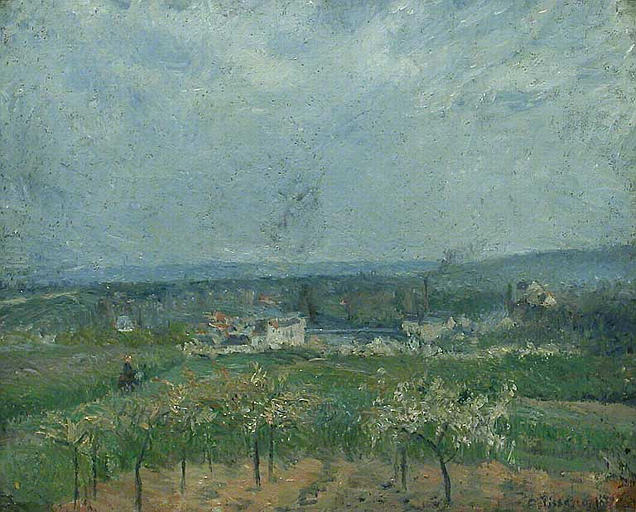 Reproduction du tableau « Paysage à Pontoise - Camille Pissarro » par Alpha Reproduction en peinture à l’huile