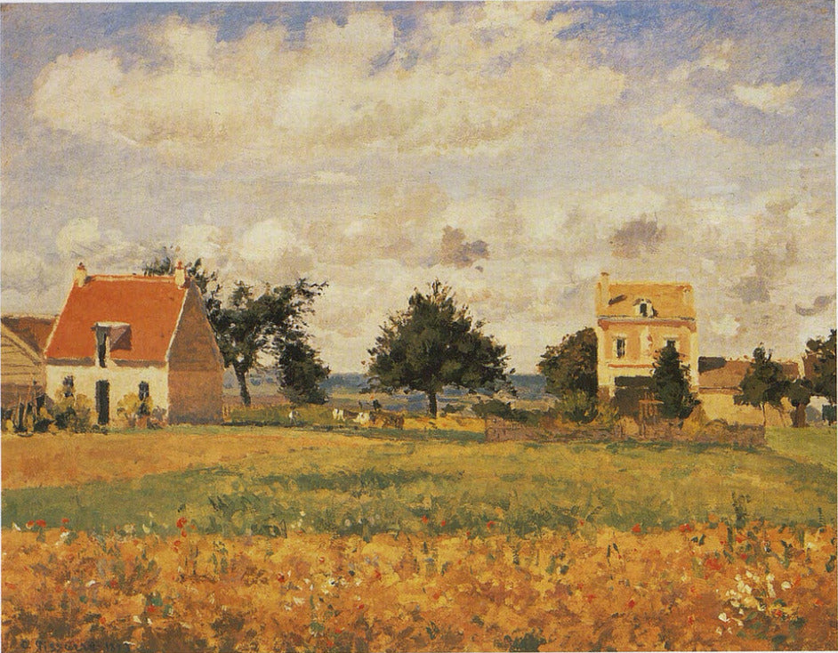 Reproduction du tableau « La maison rouge - Camille Pissarro » par Alpha Reproduction en peinture à l’huile