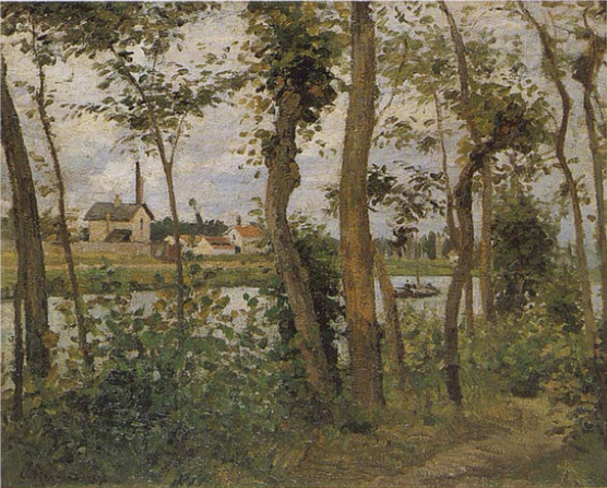 Reproduction du tableau « Bords de l'Oise à Pontoise - Camille Pissarro » par Alpha Reproduction en peinture à l’huile