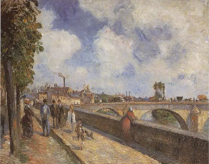 Reproduction du tableau « Le pont de Pontoise - Camille Pissarro » par Alpha Reproduction en peinture à l’huile