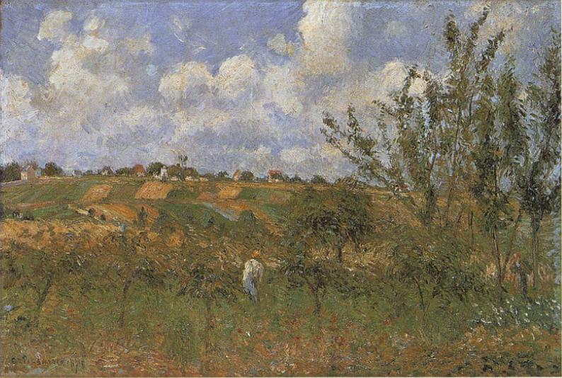 Reproduction du tableau « Vue depuis la côte des Gratte-Coqs, Pontoise - Camille Pissarro » par Alpha Reproduction en peinture à l’huile