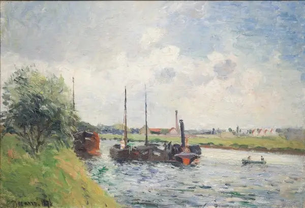 Reproduction du tableau « Les Bords de l'Oise, Près de Pontoise - Camille Pissarro » par Alpha Reproduction en peinture à l’huile