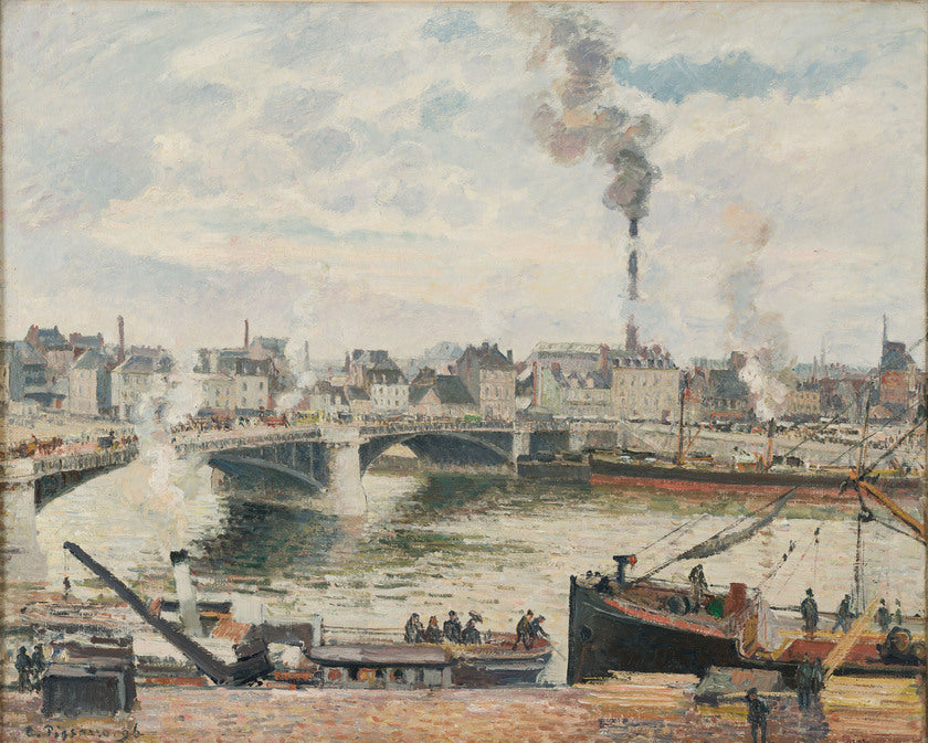 Reproduction du tableau « Le Grand Pont, Rouen (Le Grand Pont, Rouen) - Camille Pissarro » par Alpha Reproduction en peinture à l’huile