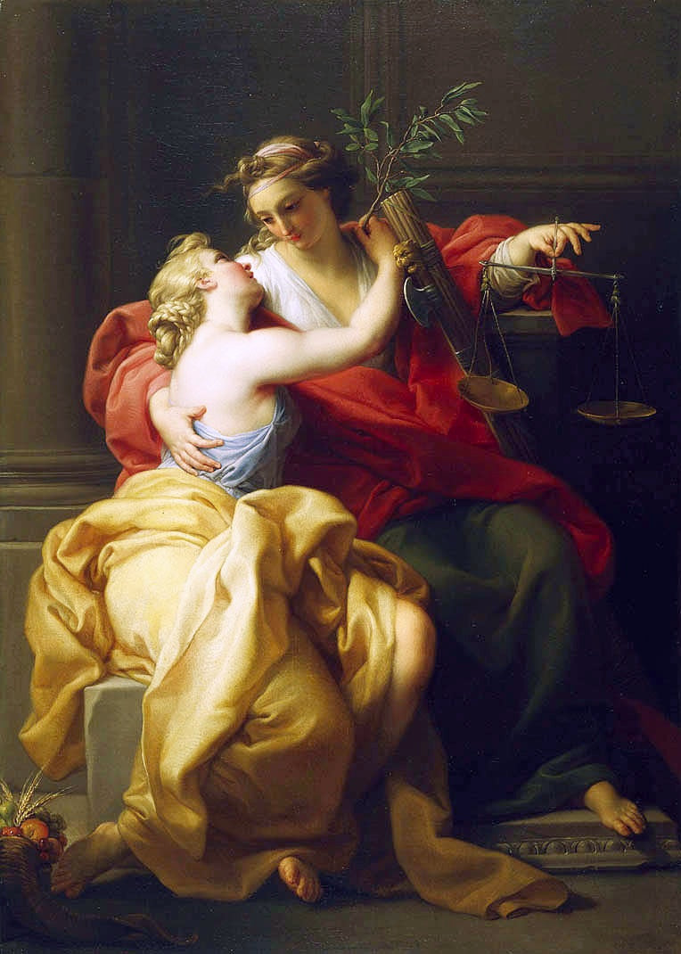 La Paix et la Justice - Pompeo Batoni