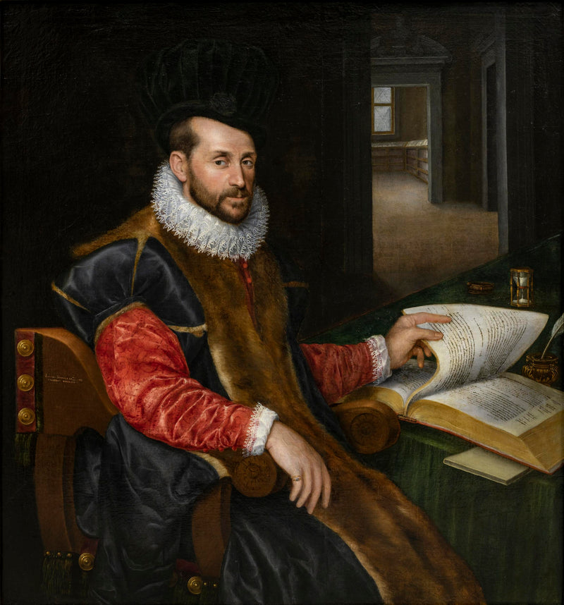 Portrait d'homme assis feuilletant un livre - Lavinia Fontana