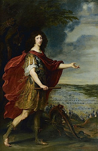 Portrait du Grand Condé devant le champ de bataille de Rocroi (19 mai 1643) - Juste d'Egmont