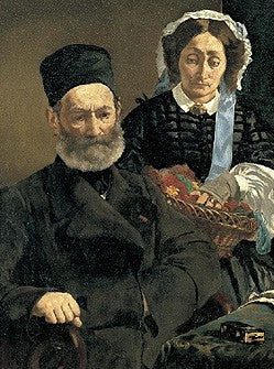 Reproduction du tableau « Portrait de M. et Mme Auguste Manet - Édouard Manet » par Alpha Reproduction en peinture à l’huile